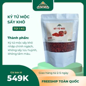 Túi 1kg Kỷ tử Mộc sấy khô