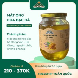 Mật ong hoa bạc hà Hà Giang - Hũ 250/500ml