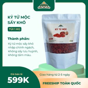 Túi 1kg Kỷ tử Mộc sấy khô